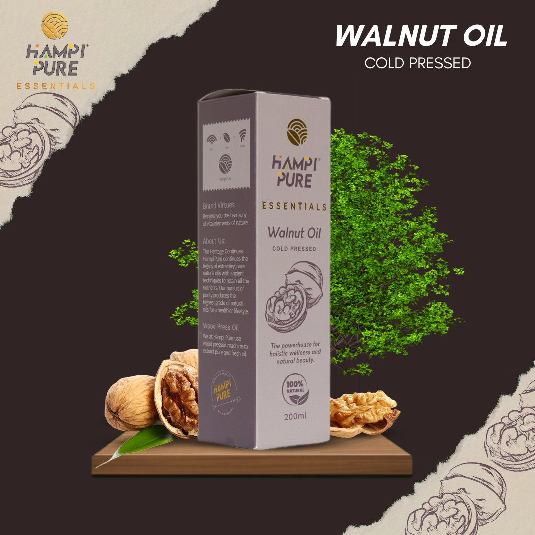 Hampi Pure Cold Pressed Walnut Oil - Nutrient-Rich Elixir for Wellness"