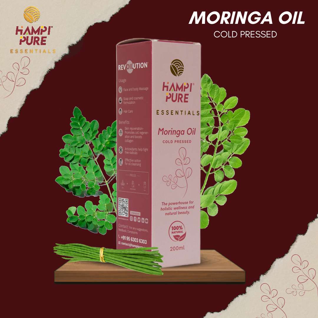 Buy Moringa Oil | Hampi Pure Drumstick Oil for Hair & Skin