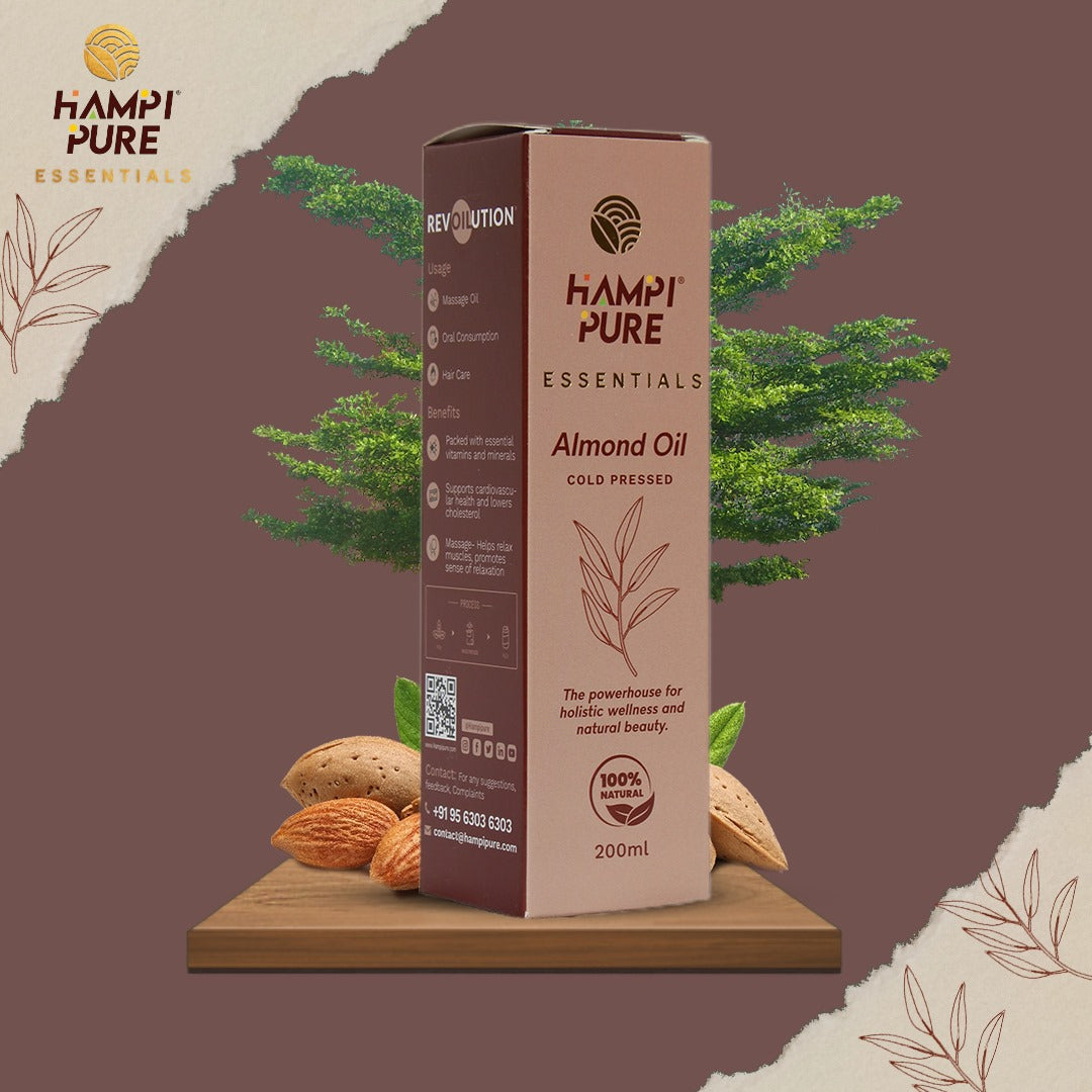 Cold Pressed Almond Oil for Face & Hair | Hampi Pure